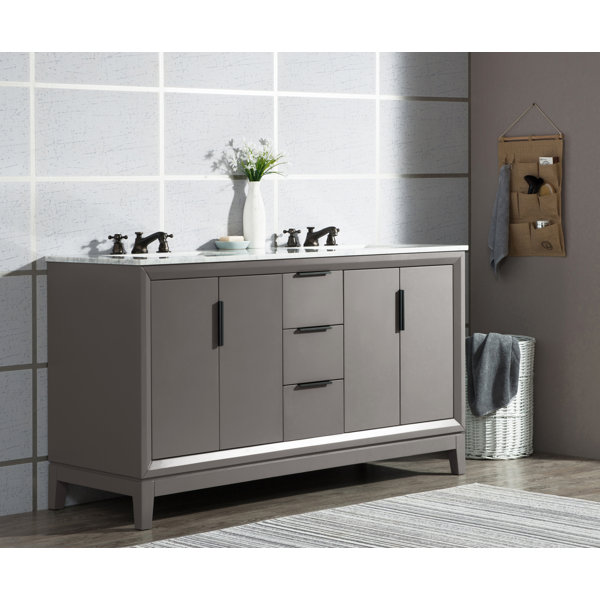 Ivy Bronx Tappahannock 60" Double Bathroom Vanity Set with Mirror Wayfair